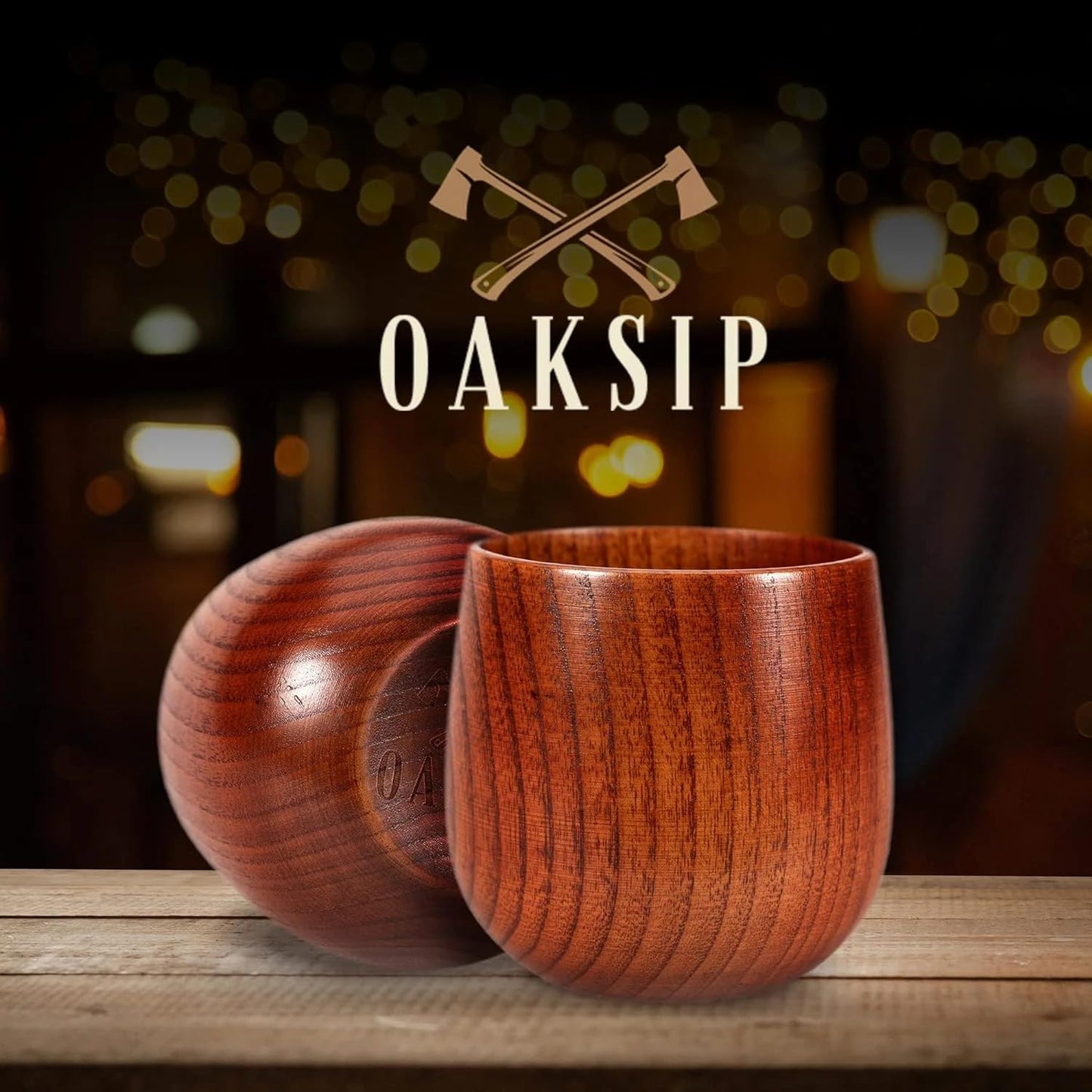 The Original Charred Wooden Bourbon Drinking Glass Bourbon Gifts for Men | Whiskey Glasses For Dad | Great Whiskey Gifts for Men Who Have Everything | Perfect Presents For Boyfriend or Dad (2 Pack)