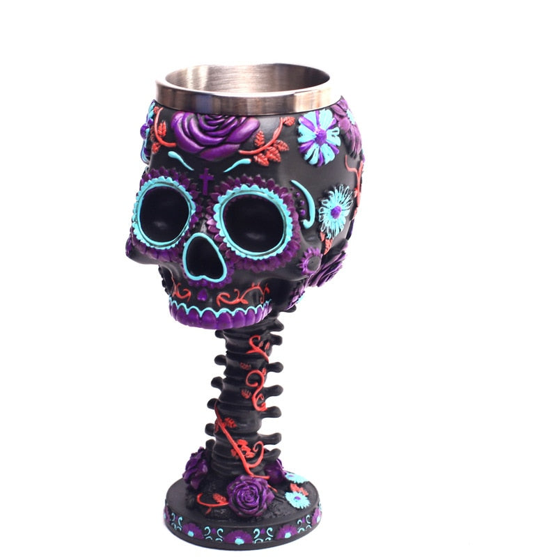 Skull wine glass