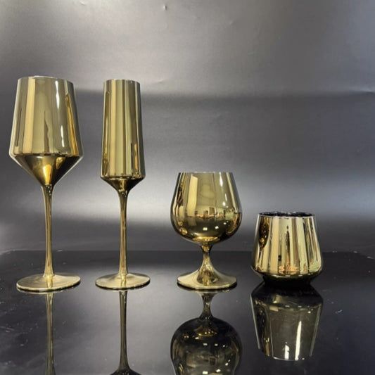 Wine Utensils Electroplated Cups Golden Glasses