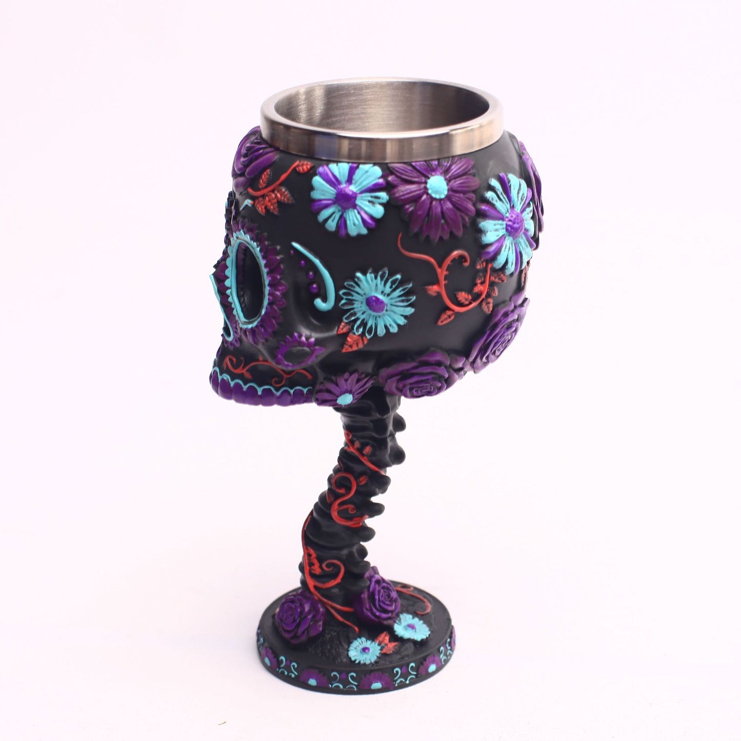 Skull wine glass
