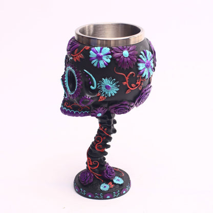 Skull wine glass