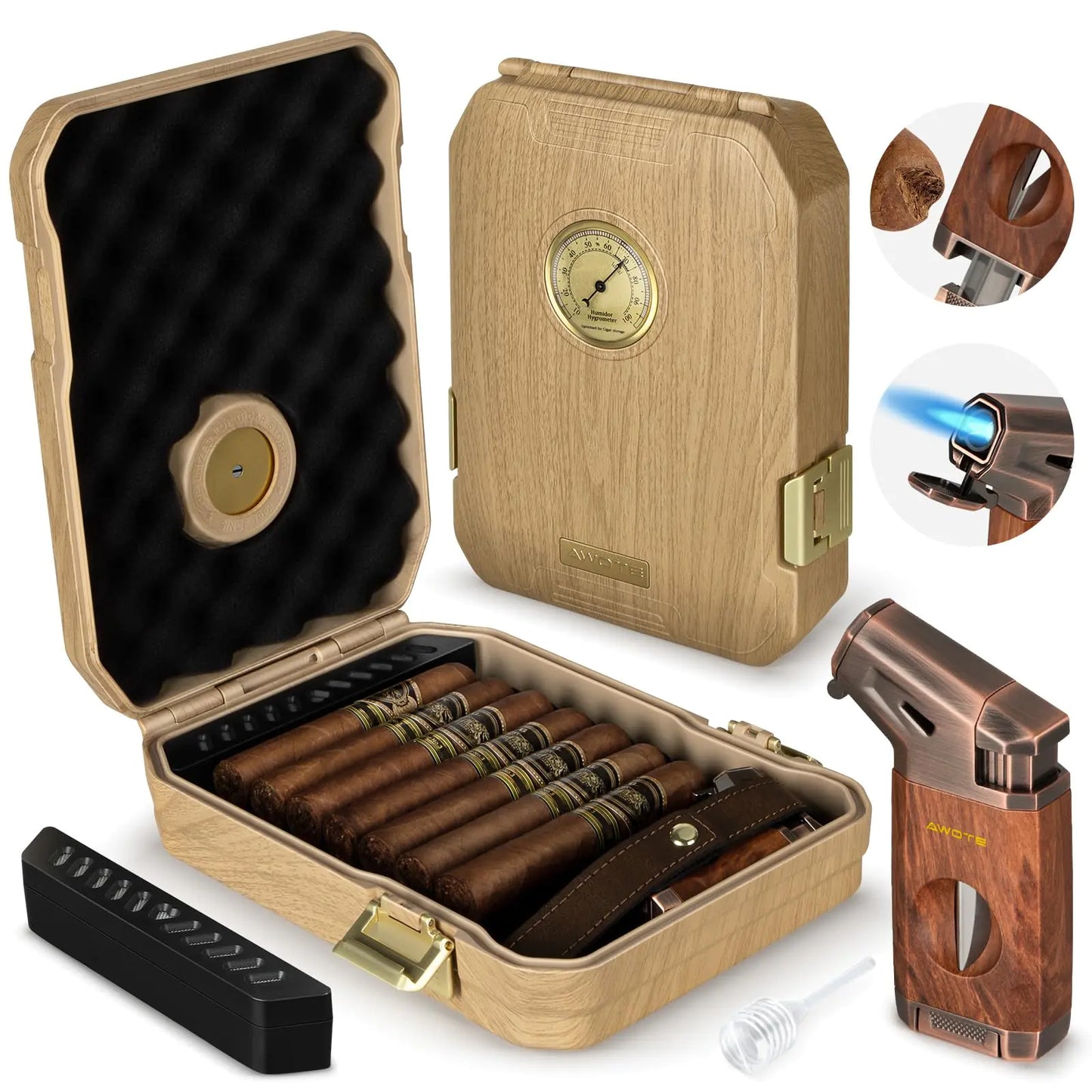 Elite Voyager Cigar Humidor Set
