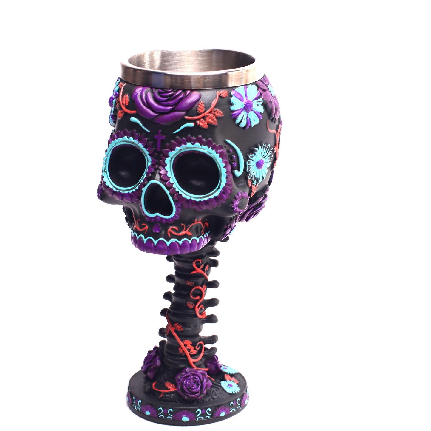 Skull wine glass