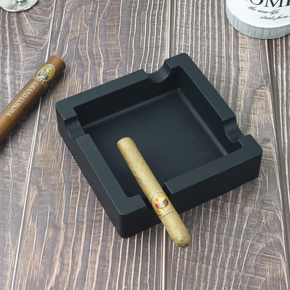 Outdoor Cigar Ashtrays Unbreakable Large Ring Gauge Silicone Ashtrays for Patio/Outside/Indoor/Home Decor with 4 Rest Cigar Holder Ash Tray Minimalistic