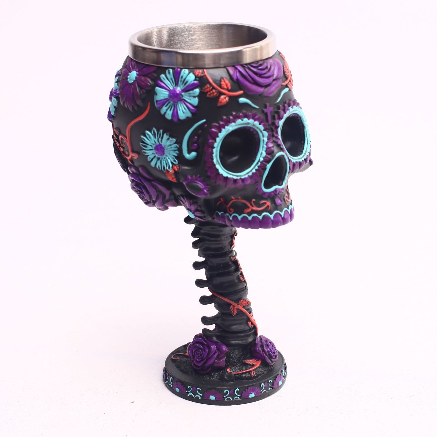 Skull wine glass