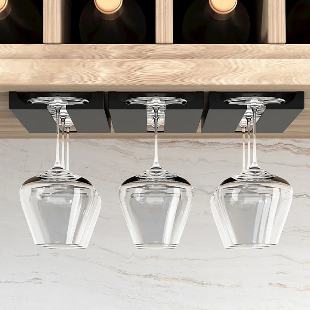 Under Cabinet Upside Down Wine Glass Holder - For Wine