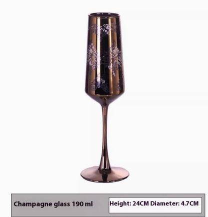 Wine Utensils Electroplated Cups Golden Glasses