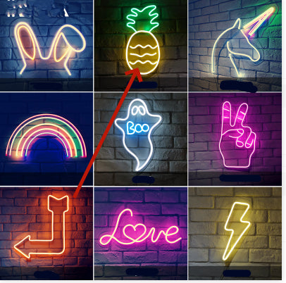Led Flexible Billboards With Luminous Characters And Neon Signs
