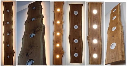 Sahajhast Handmade Live Edge Wood Ceiling Lamp – Flush Mount Light (1